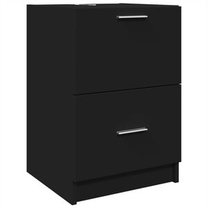 vidaXL Sink Cabinet Black 40x37x59 cm Engineered Wood