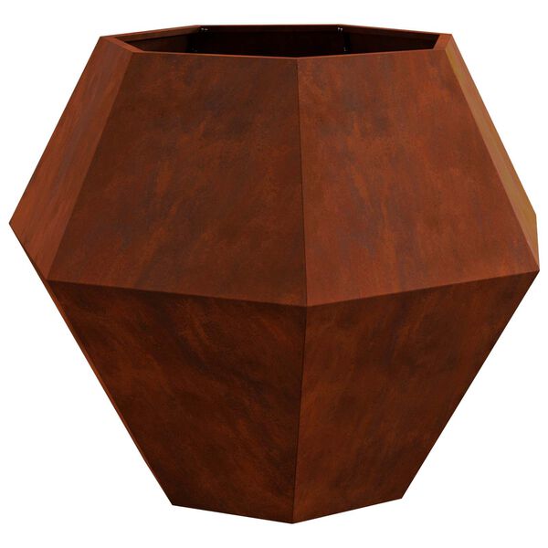 vidaXL Planter Rusty 100 x 100 x 80 cm Weathering Steel