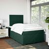 vidaXL Box Spring Bed with Mattress Dark Green 120x200 cm Velvet