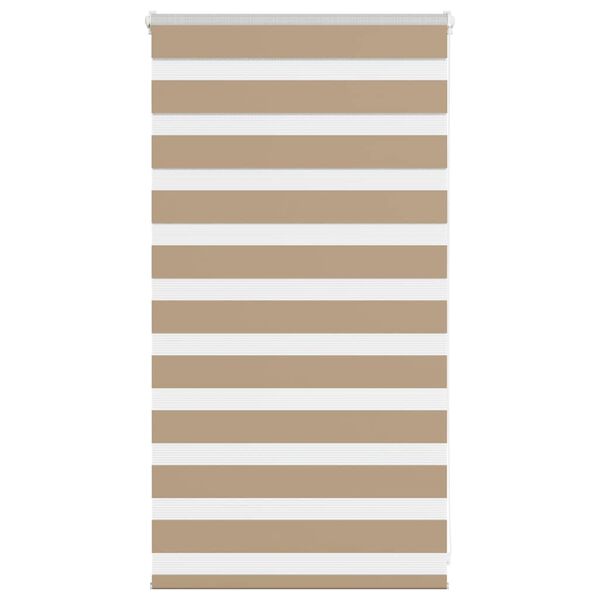 vidaXL Zebra Blind Sand Brown 80x100 cm Fabric Width 75.9 cm Polyester