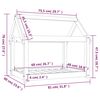 vidaXL Dog Bed White 81x60x70 cm Solid Wood Pine