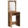 vidaXL Dressing Table Set with Drawer 3 pcs Old Wood Engineered Wood