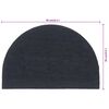 vidaXL Door Mat Dark Grey Half Round 60x90 cm Tufted Coir
