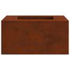 vidaXL Fire Pit Brown 80 x 80 x 40 cm Weathering Steel