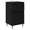 vidaXL Sideboard Black Oak 40 x 35 x 70 cm Engineered Wood and Iron