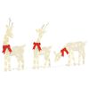 vidaXL Christmas Decoration Reindeer 3 pcs 90 LEDs Warm White