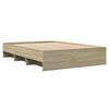 vidaXL Bed Frame without Mattress Sonoma Oak 140x190 cm Engineered Wood