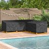 vidaXL Furniture Cover Black 255 x 255 x 80 cm 210D Oxford Fbric