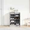 vidaXL Shoe Cabinet Grey Sonoma 57x34x76 cm Engineered Wood