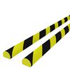 vidaXL Corner Protectors 2 pcs Yellow&Black 4x3x100 cm PU