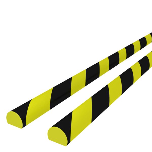 vidaXL Corner Protectors 2 pcs Yellow&Black 4x3x100 cm PU