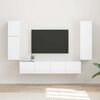 vidaXL TV Cabinet Set 4 pcs High Gloss White Engineered Wood