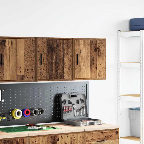vidaXL Garage Wall Cabinets 2 pcs Old Wood Engineered Wood