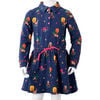 Kids' Dress with Long Sleeves and Drawstring Navy 104