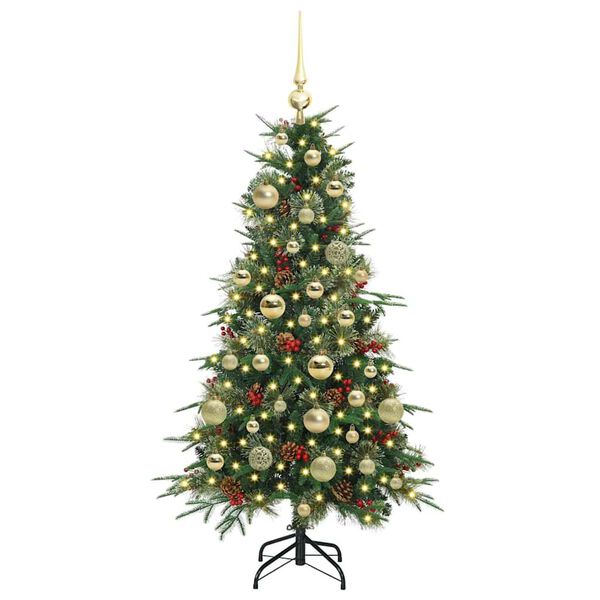 vidaXL Artificial Hinged Christmas Tree Green 120 cm PE and PVC