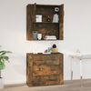 vidaXL Wall Cabinet Smoked Oak 80x33x80 cm Engineered Wood