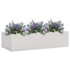 vidaXL Office Flower Box Light Grey 90x40x23 cm Steel