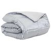 vidaXL Summer Duvet Silver 220 x 200 cm Satin and Microfiber