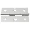 vidaXL Hinge Plain 12 pcs Silver 58 x 35 x 1 mm Steel