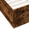 vidaXL Bed Frame with LED without Mattress Smoked Oak 90x200 cm