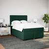 vidaXL Box Spring Bed with Mattress Dark Green 140x190 cm Velvet