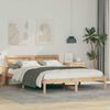 vidaXL Bed Frame with Headboard Brown 160 x 200 cm Solid Pine Wood