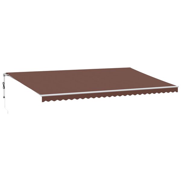 vidaXL Automatic Retractable Awning Brown 600x350 cm