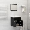 vidaXL Bathroom Furniture Set Black Engineered Wood