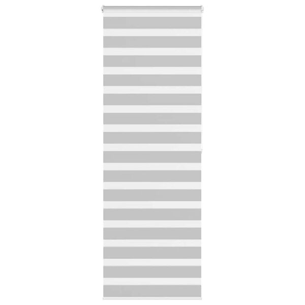 vidaXL Zebra Blind Light Grey 85x200 cm Fabric Width 80.9 cm Polyester