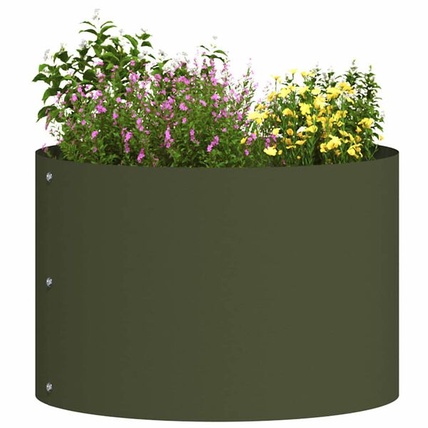 vidaXL Planter Ring 5 pcs Olive Green 30 x 30 x 20 cm