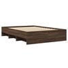 vidaXL Bed Frame without Mattress Brown Oak 140x190 cm Engineered Wood