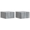 vidaXL Wall-Mounted Bedside Cabinet 2 pcs Grey Sonoma