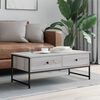 vidaXL Coffee Table Grey Sonoma 101x49x39.5 cm Engineered Wood