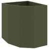 vidaXL Corner Planter Olive green 45 x 45 x 50 cm Steel