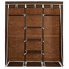 vidaXL Wardrobe with Compartments and Rods Brown 150x45x175 cm Fabric
