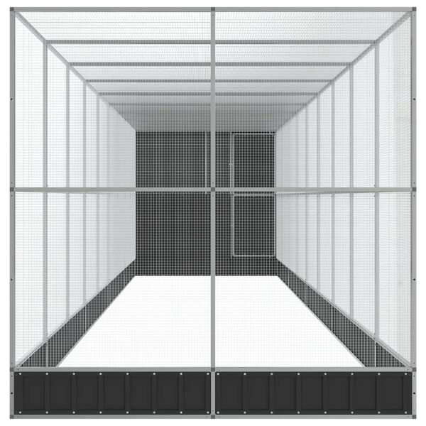 vidaXL Aviary with Extension Silver 1037x203x216 cm Steel