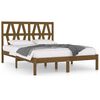 vidaXL Bed Frame without Mattress Honey Brown Solid Wood 140x190 cm