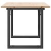 vidaXL Coffee Table O-Frame 90x40x45 cm Solid Wood Pine and Steel