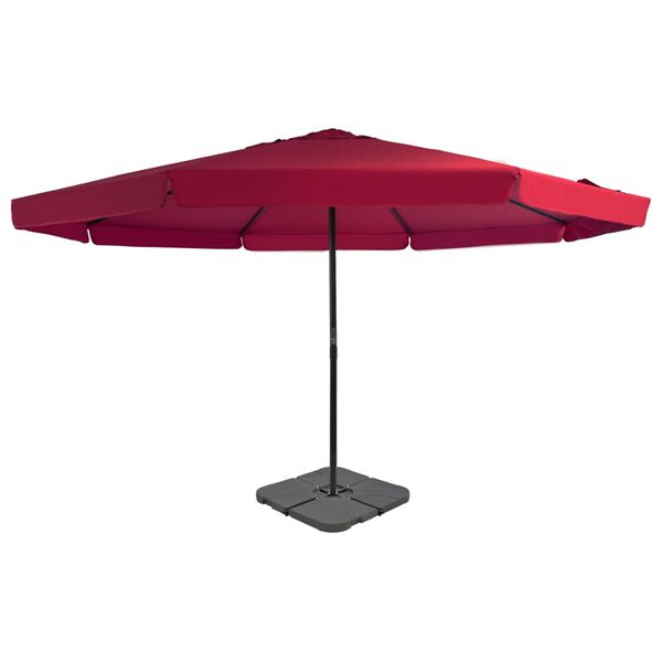vidaXL Garden Parasol with Portable Base Red