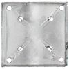 vidaXL Ground Spikes 2 pcs Silver 14x14x91 cm Galvanised Steel