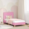 vidaXL Children's Bed Frame with Headboard Pink 80 x 160 cm Fabric