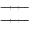 vidaXL Sliding Door Hardware Kit 213,5 cm Steel Black