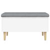 vidaXL Storage Bench White 82x42x46 cm Engineered Wood