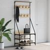vidaXL Clothes Rack with Shoe Storage Sonoma Oak 80x40x184 cm
