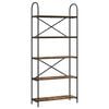 vidaXL Bookshelf 5-Tier 80 x 30 x 183 cm Engineered wood Smoked Oak