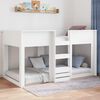 vidaXL Floor Bed Frame White 90 x 190 cm Engineered Wood