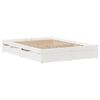 vidaXL Bed Frame without Mattress White 135x190 cm Double Solid Wood Pine