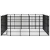 vidaXL Outdoor Dog Kennel Steel 23.04 m&sup2;