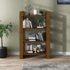 vidaXL Book Cabinet/Room Divider Honey Brown 80x35x125 cm Solid Wood