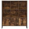 vidaXL Book Cabinet 2 pcs Smoke Oak 99.5 x 30 x 108 cm Engineered Wood